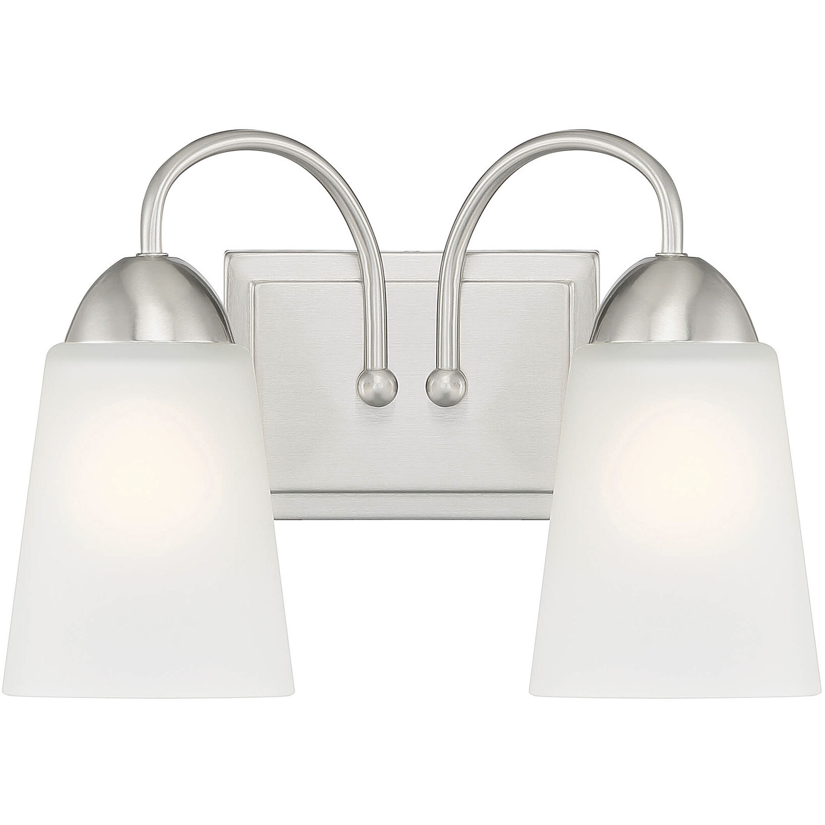 Malone 2 Light 13 inch Brushed Nickel Vanity Light Wall Light